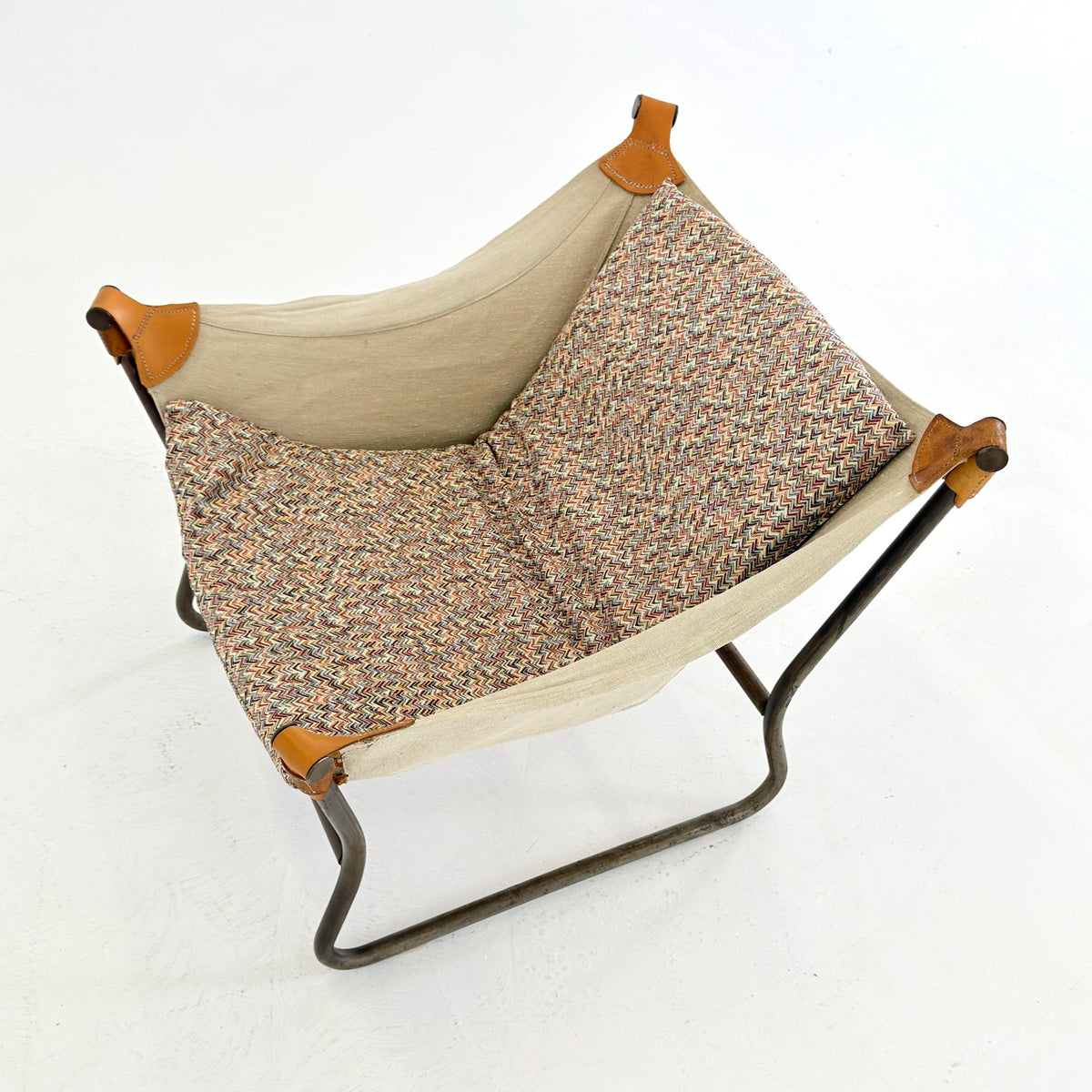 Mid Century Scandinavian Tormod Alnaes Trega Lounge Chair, 1970s Norwegian Design, Vintage Canvas & Vintage Zigzag Armchair,