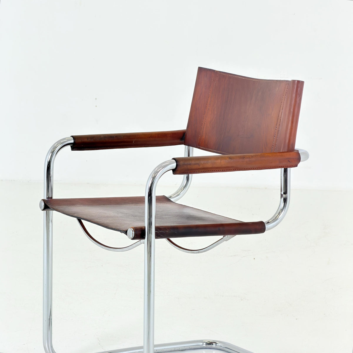 Mid century Bauhaus Matteo Grassi MG5 Cantilever Armchairs by Mart Stam, Italy, 1980s – Model B34