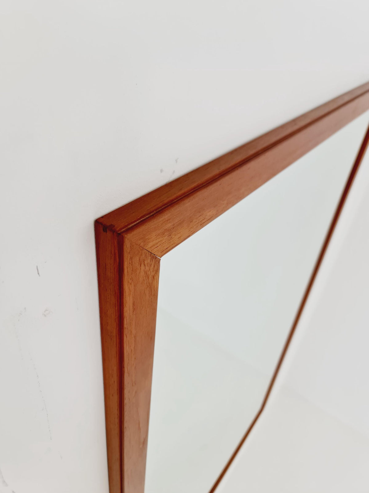 Teak Danish mid-century Modern wall-mounted mirror By Aksel Kjersgaard No 368 , 1960s