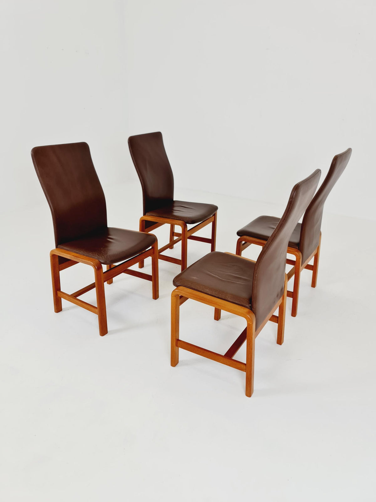 Midcentury teak Dining chairs by I.Olsen&Son Möbelfabrik 1970s, set of 4