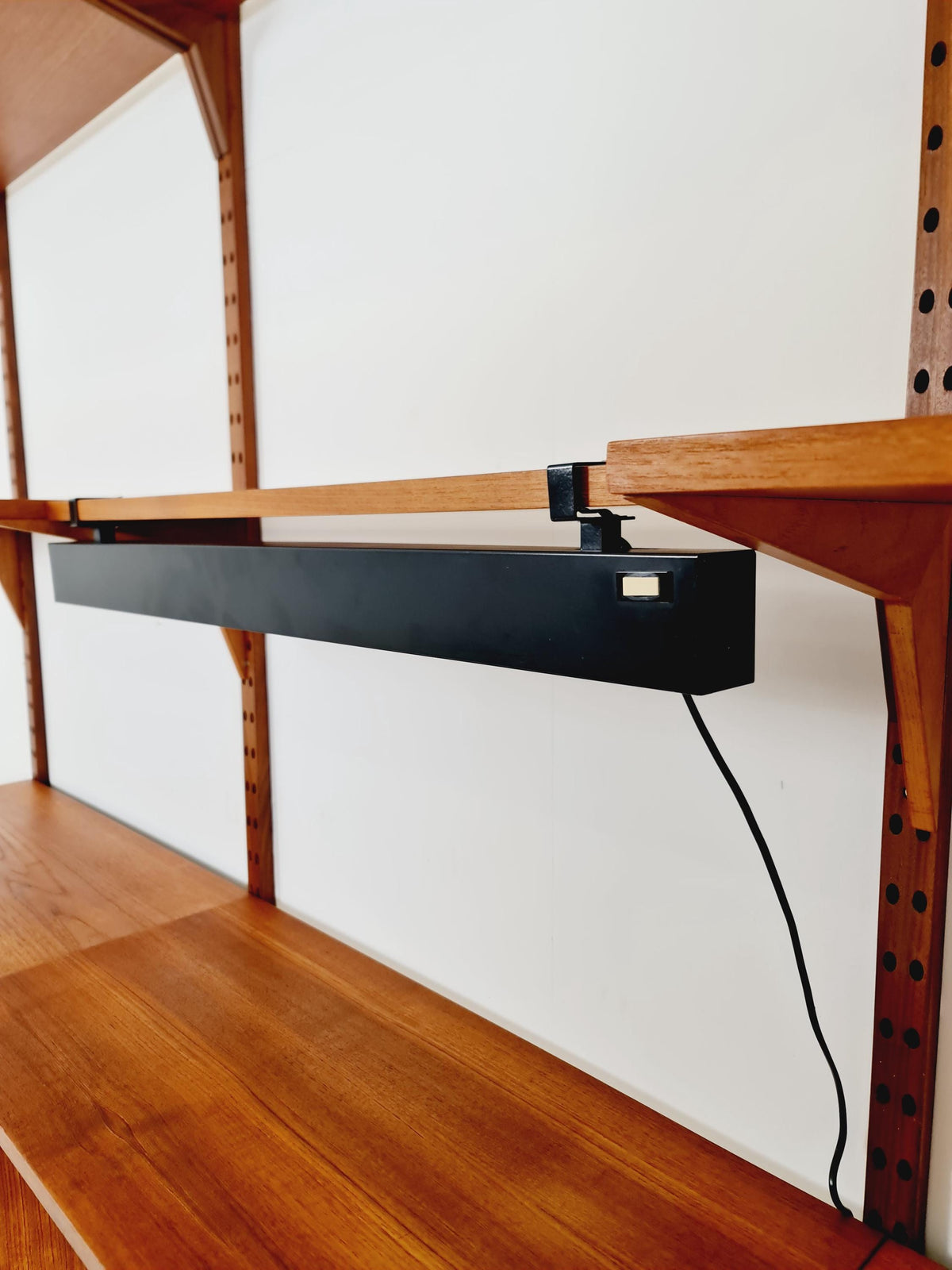 Big Mid century Danish Teak Wall Unit with 3 cabinets with show case by Poul Cadovius for Cado, Denmark, 1960s