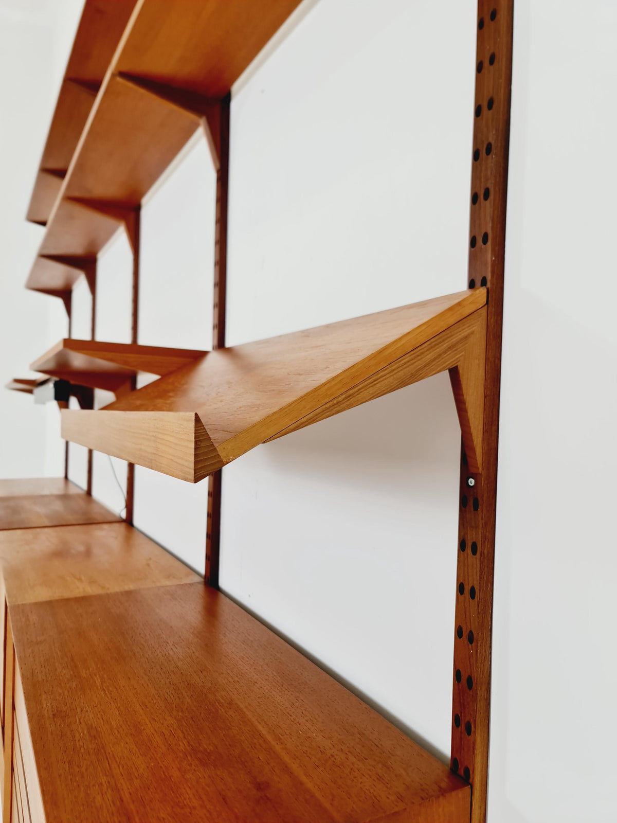 Big Mid century Danish Teak Wall Unit with 3 cabinets with show case by Poul Cadovius for Cado, Denmark, 1960s