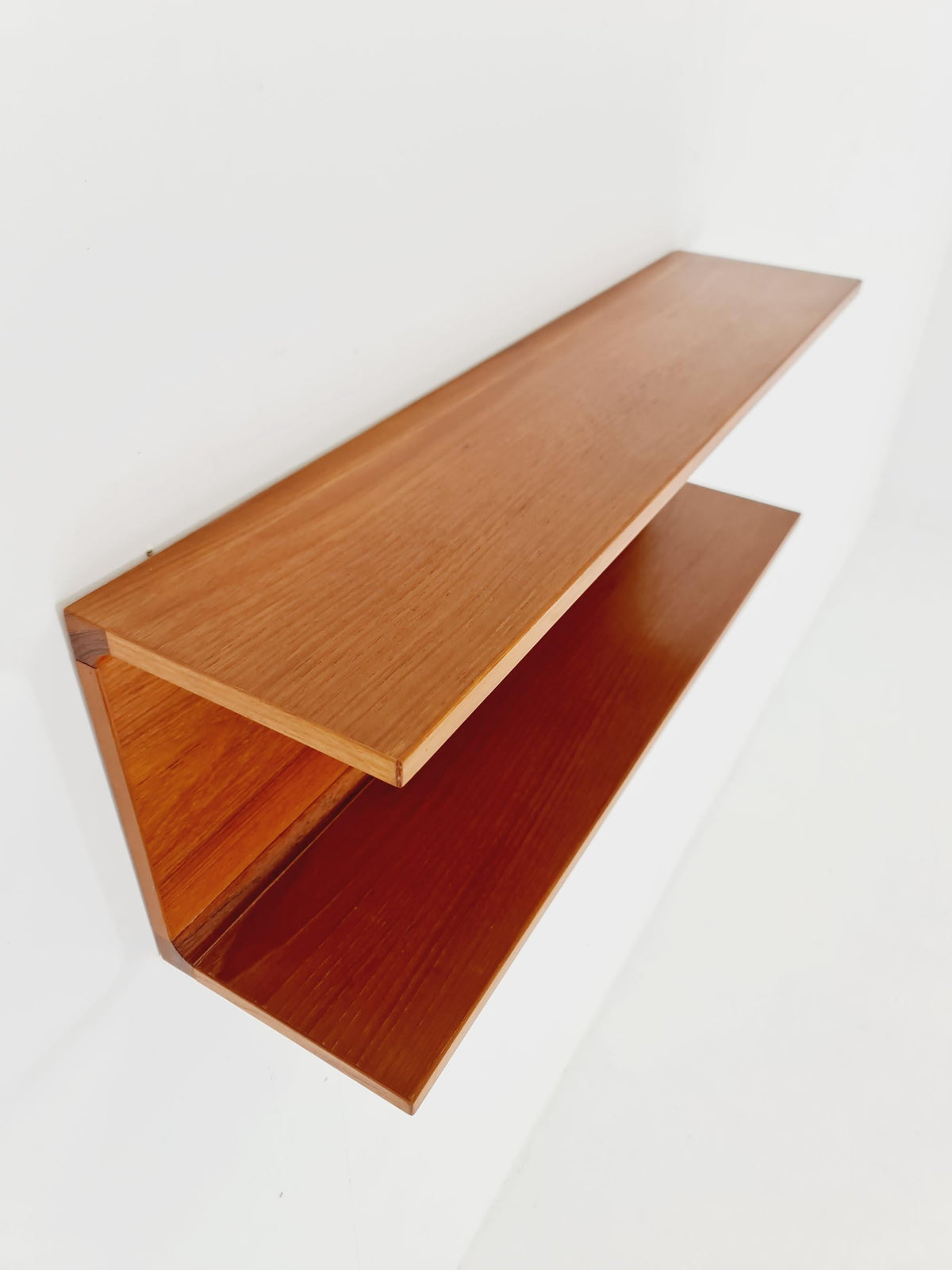 Danish Rare Solid Teak Floating shelf BY Pedersen & Hansen 1960s