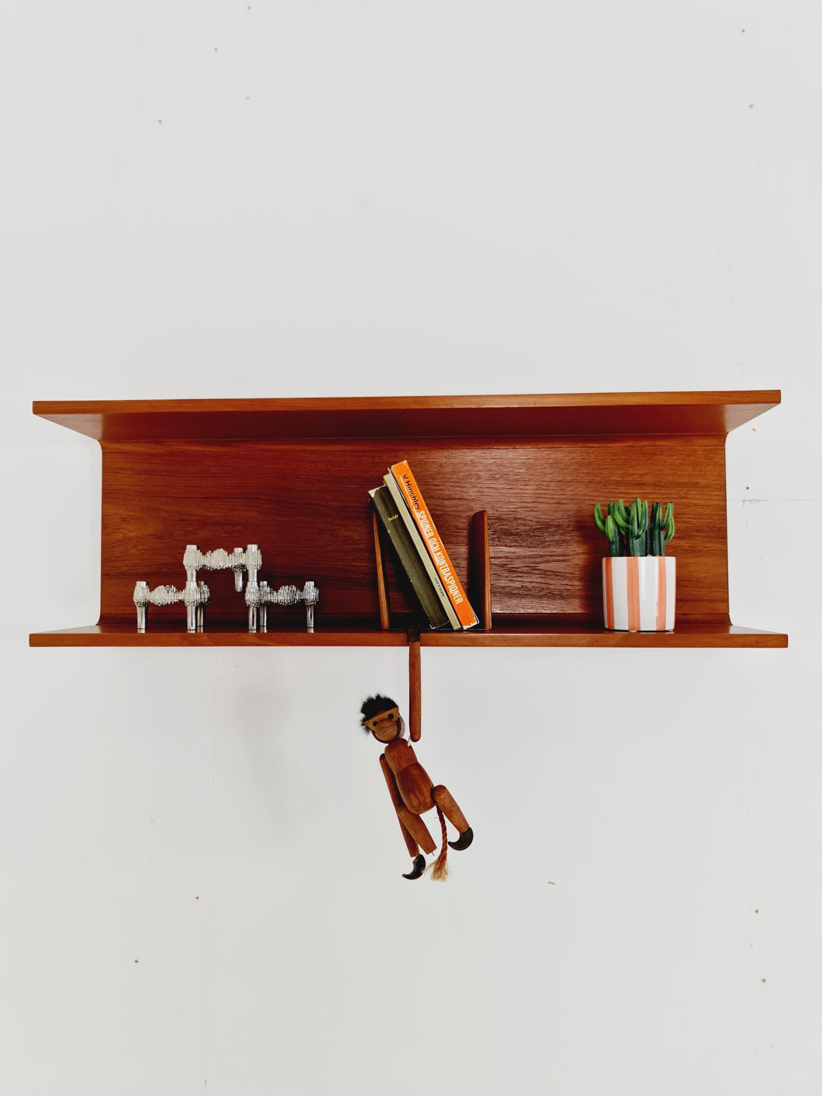 Danish Rare Solid Teak Floating shelf BY Pedersen & Hansen 1960s