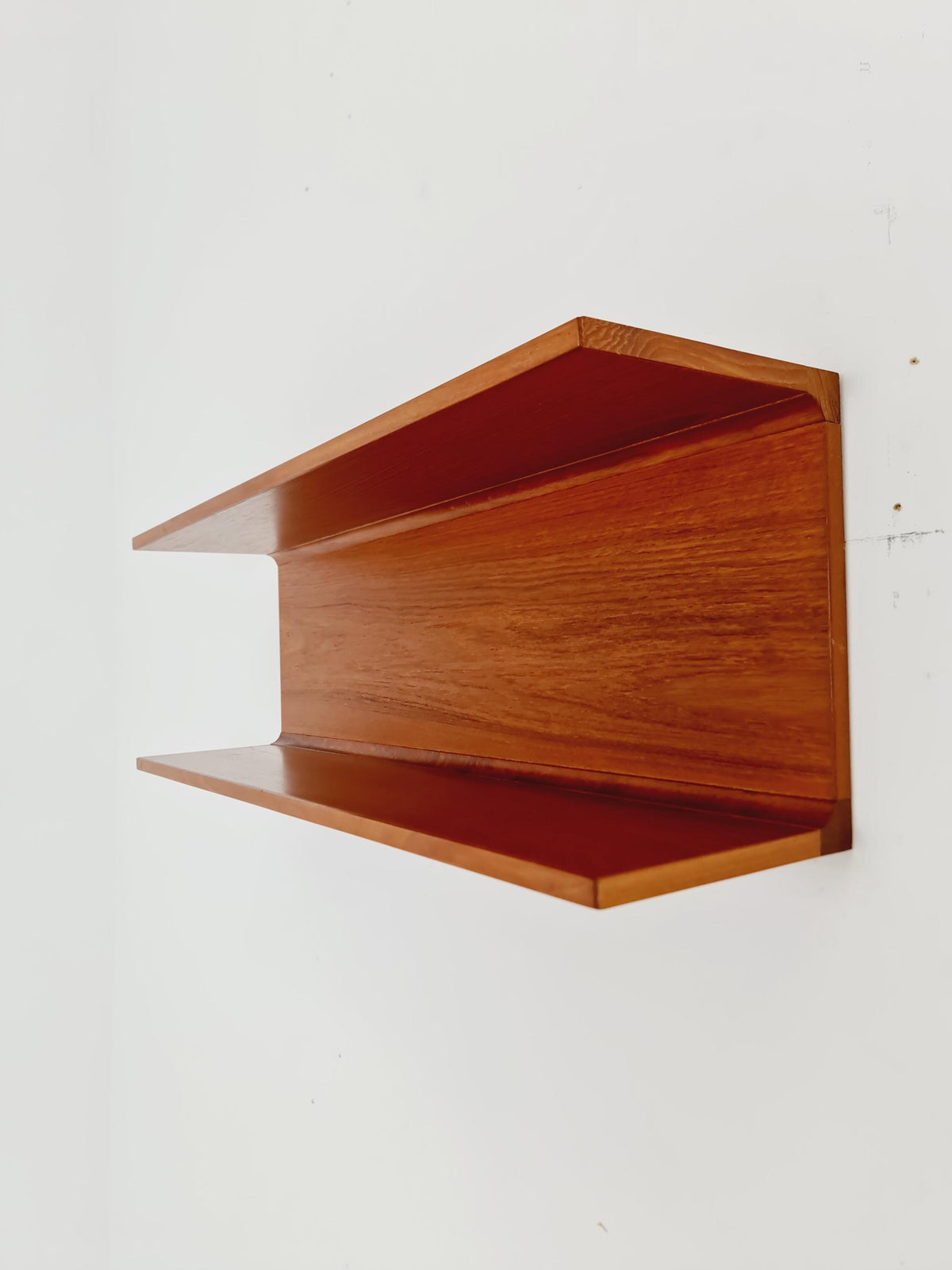 Danish Rare Solid Teak Floating shelf BY Pedersen & Hansen 1960s