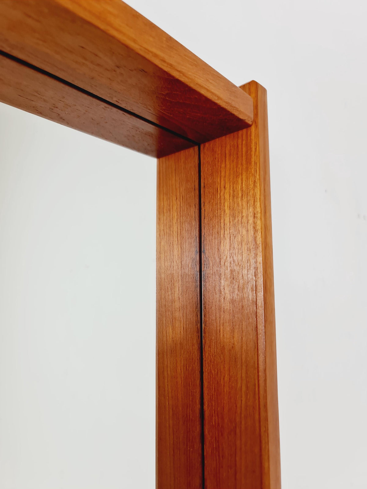 Mid Century Danish Solid Teak Wall Mirror with Drawer BY Roni Sunds For A/S Möbelfabrik , 1960s