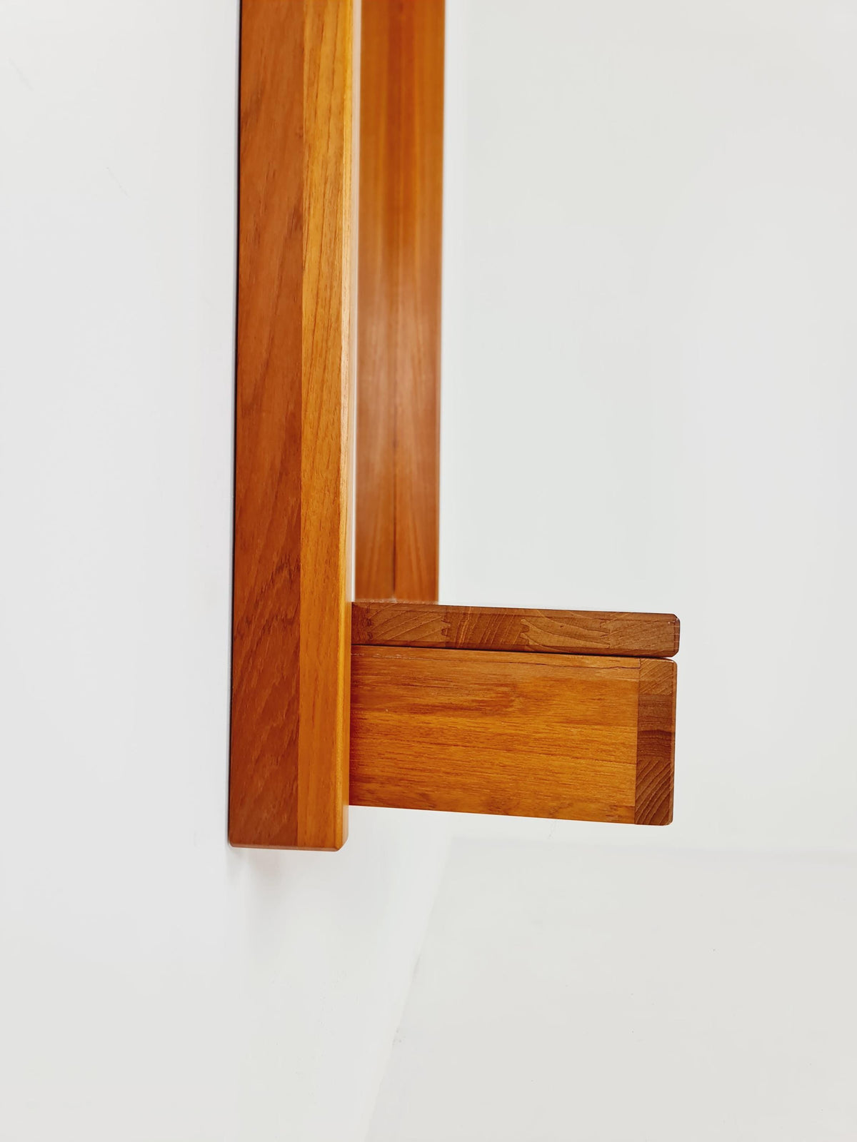 Mid Century Danish Solid Teak Wall Mirror with Drawer BY Roni Sunds For A/S Möbelfabrik , 1960s