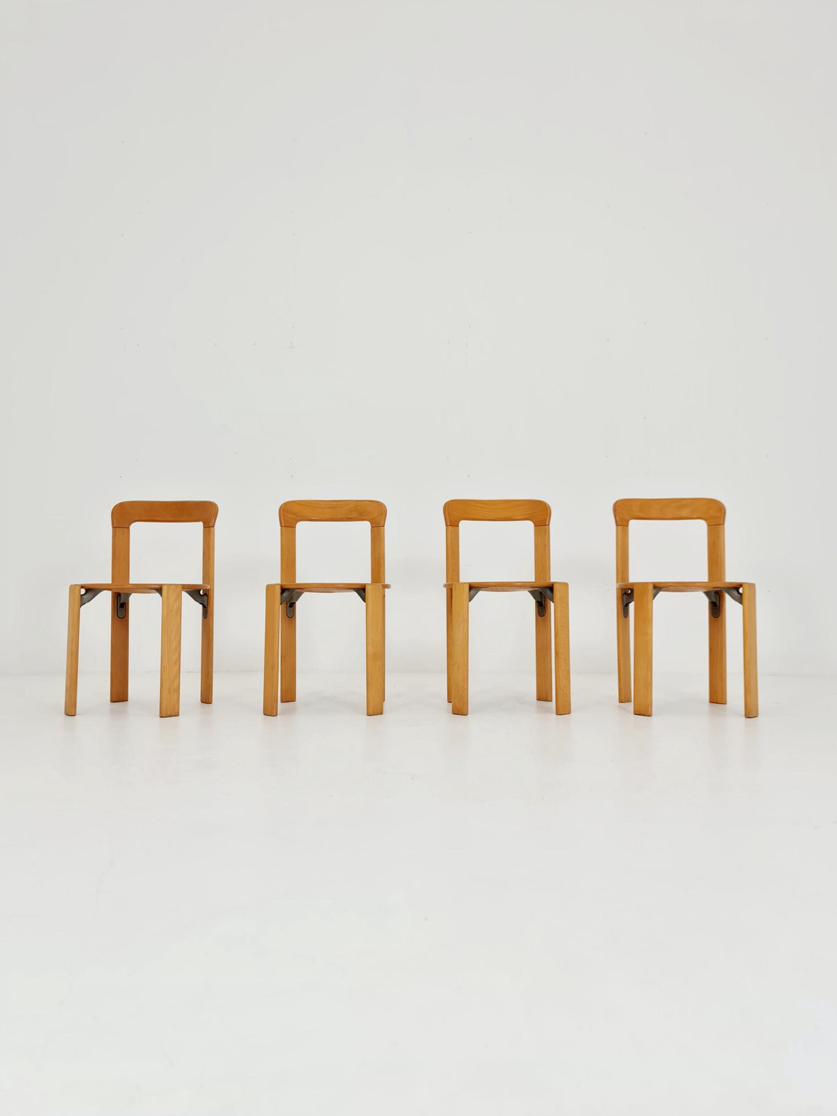 Vintage Dining Chairs By Bruno Rey For Dietiker Switzerland , 1970s, Set of 4