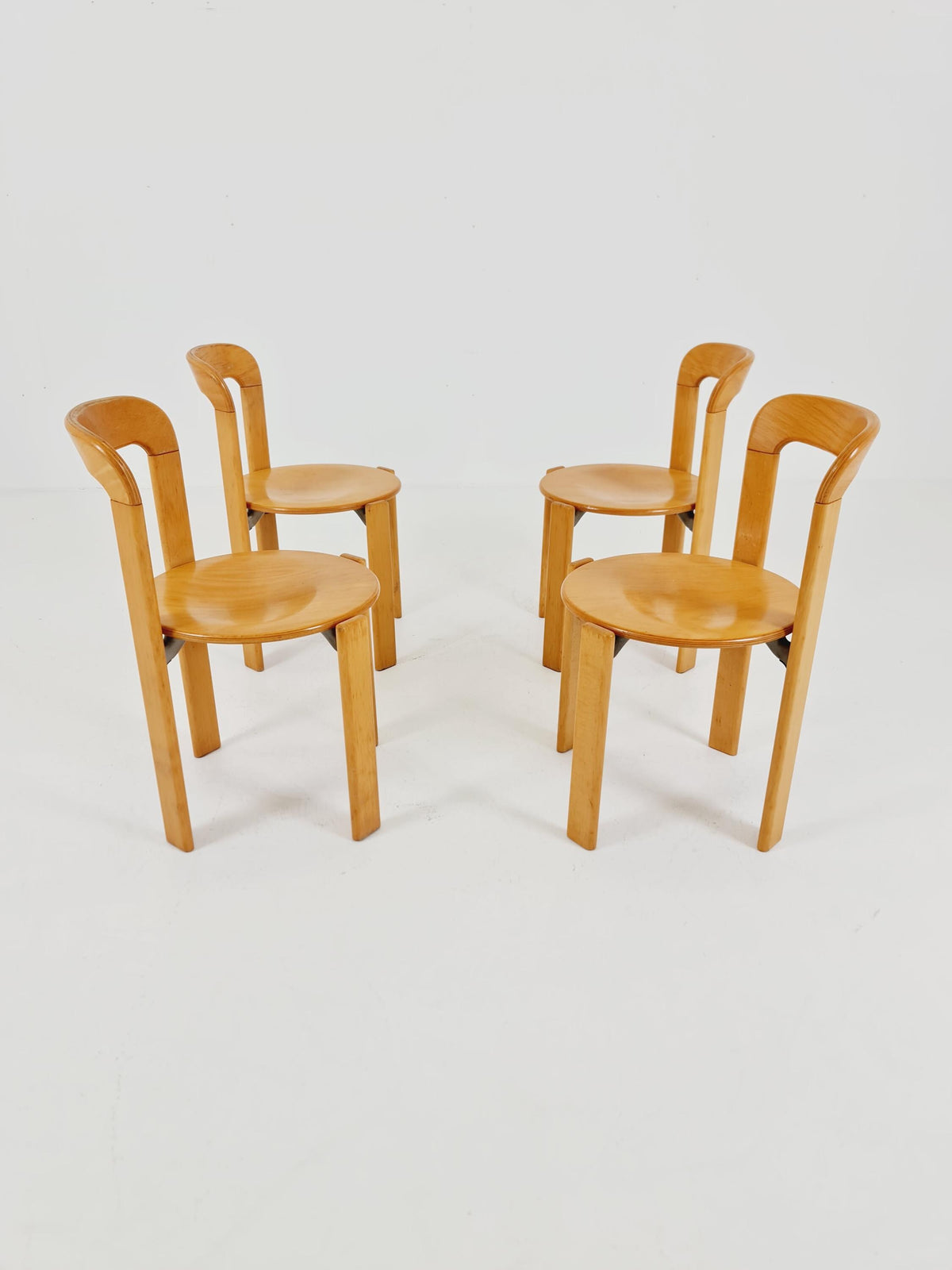 Vintage Dining Chairs By Bruno Rey For Dietiker Switzerland , 1970s, Set of 4