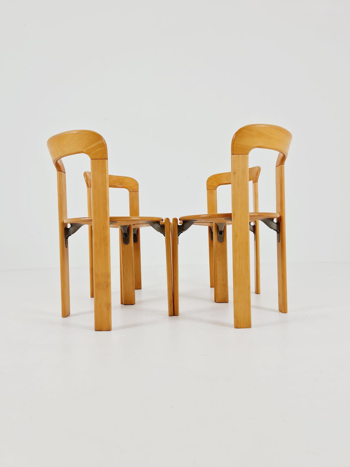 Vintage Dining Chairs By Bruno Rey For Dietiker Switzerland , 1970s, Set of 4