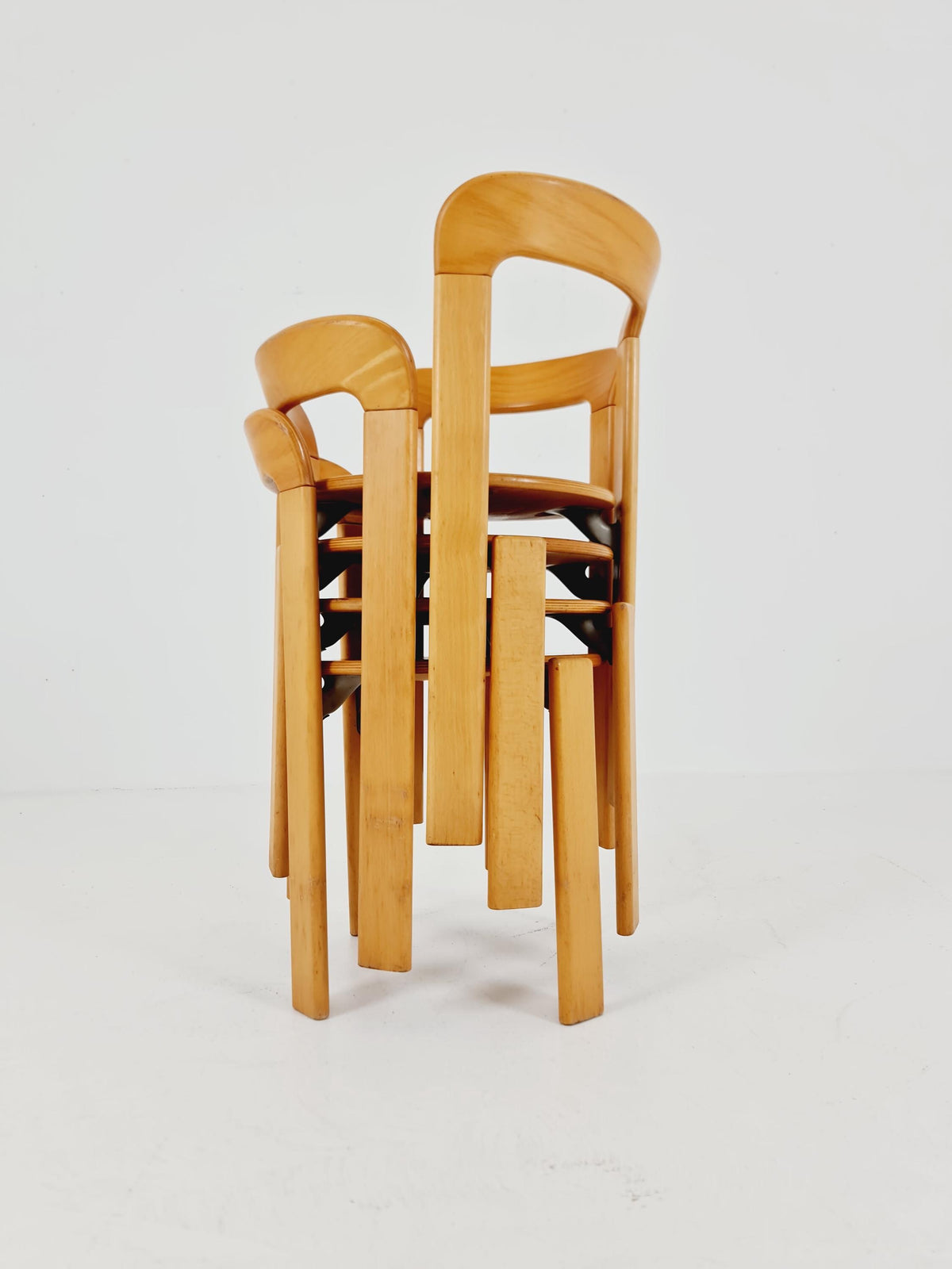 Vintage Dining Chairs By Bruno Rey For Dietiker Switzerland , 1970s, Set of 4