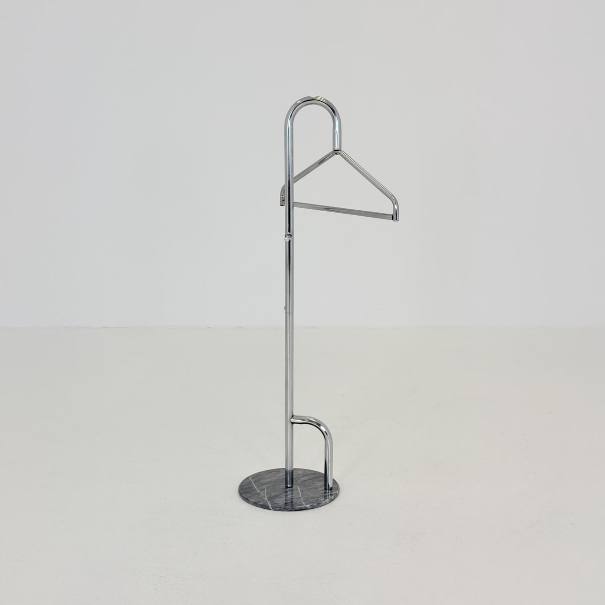 Mid century Bauhaus Chrome Valet Stand with Marble Base, 1980s Germany