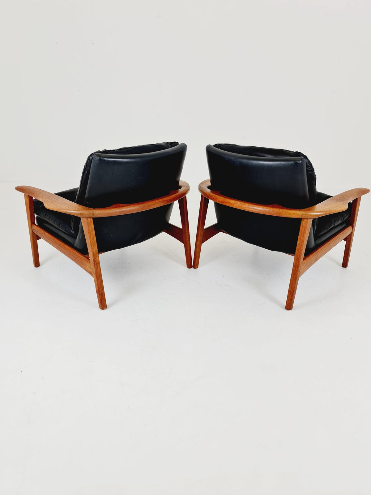 Ultra Rare Mid century easy lounge chairs Denmark 1960s, Set of 2