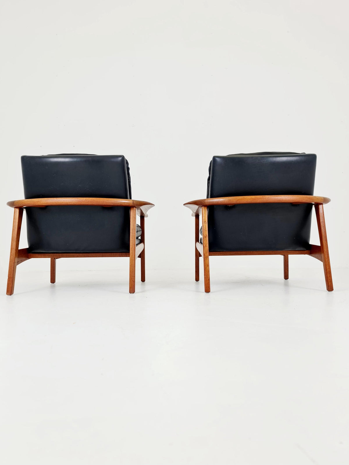 Ultra Rare Mid century easy lounge chairs Denmark 1960s, Set of 2