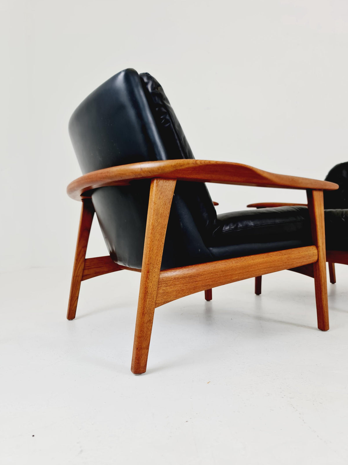 Ultra Rare Mid century easy lounge chairs Denmark 1960s, Set of 2