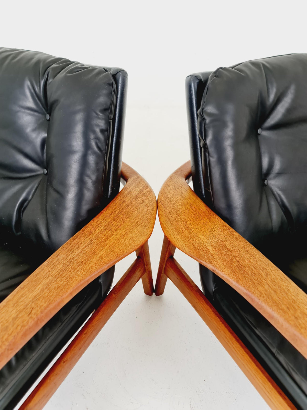 Ultra Rare Mid century easy lounge chairs Denmark 1960s, Set of 2