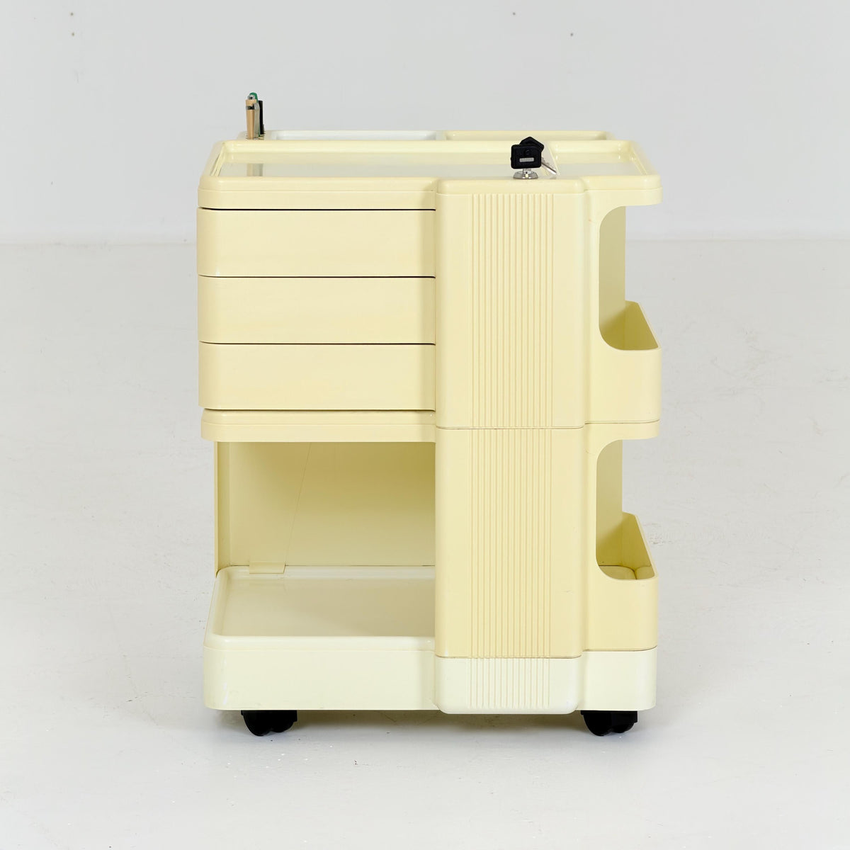 Rare Neolt Superstile Organizer Trolley | Italian Mid Century Storage Cart | Vintage ABS Office Design 1970s.