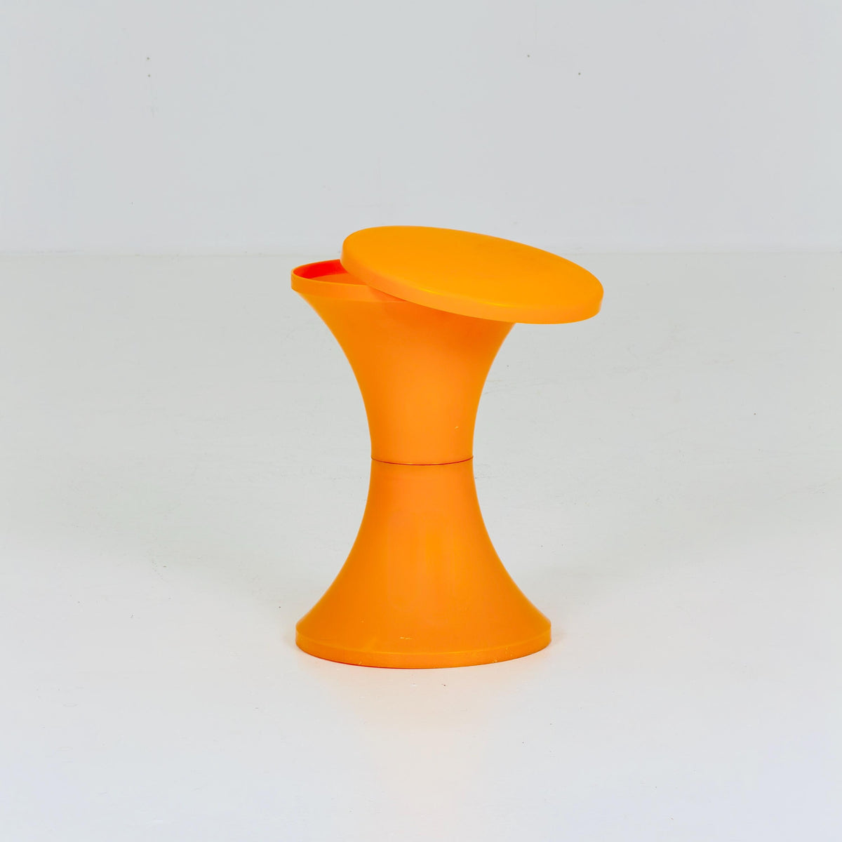 Rare Tam Tam Space Age Stool by Nurieux France Ref. 169 Orange 1970s France