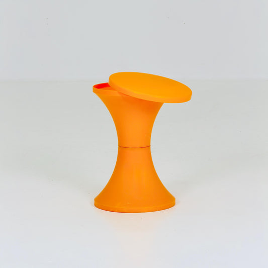 Rare Tam Tam Space Age Stool by Nurieux France Ref. 169 Orange 1970s France