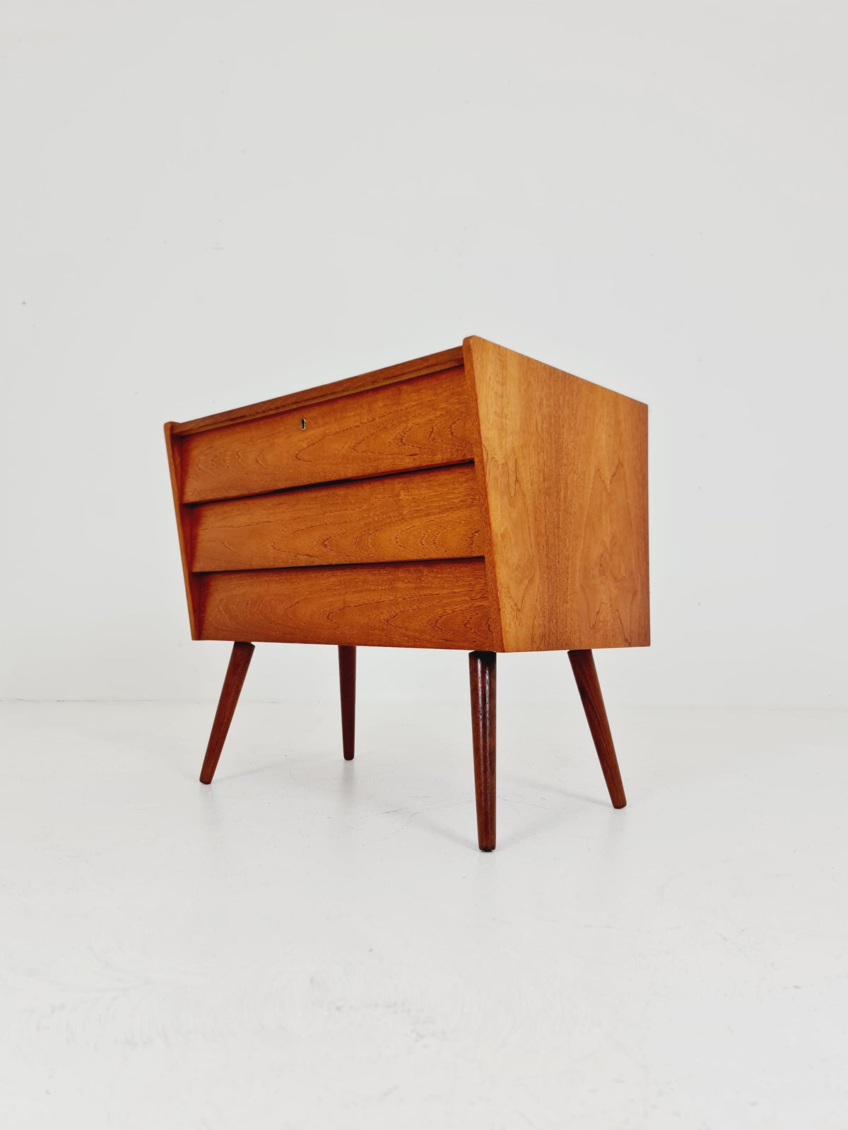Rare Midcentury German Teak chest of drawers / 3 drawers cabinet by Boehme , 1960s