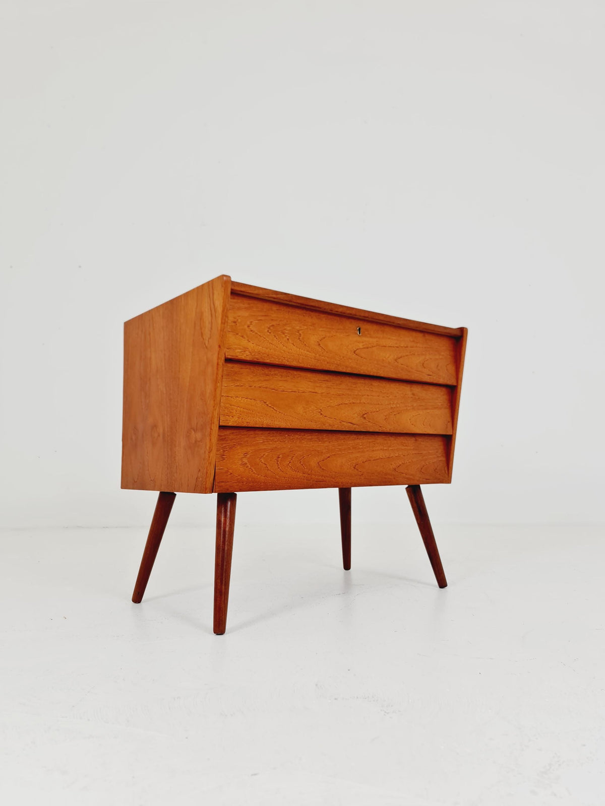 Rare Midcentury German Teak chest of drawers / 3 drawers cabinet by Boehme , 1960s