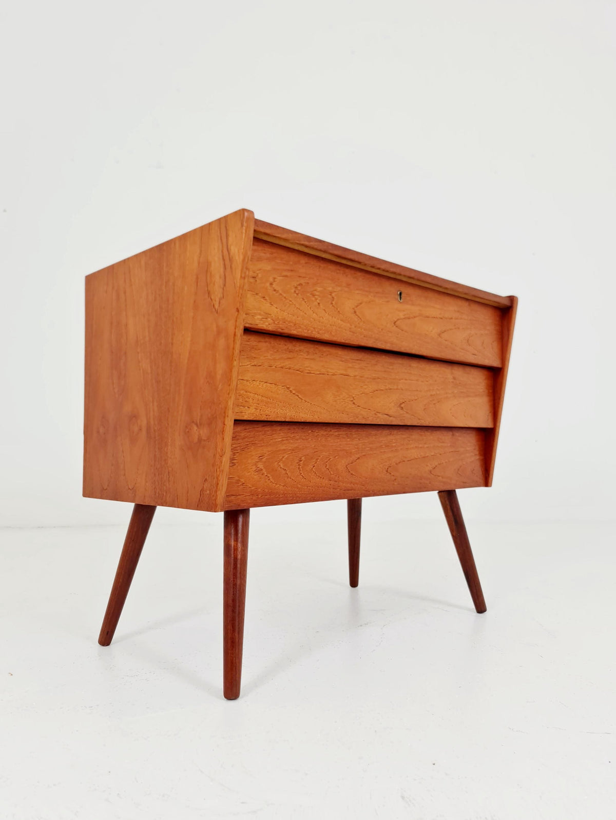 Rare Midcentury German Teak chest of drawers / 3 drawers cabinet by Boehme , 1960s