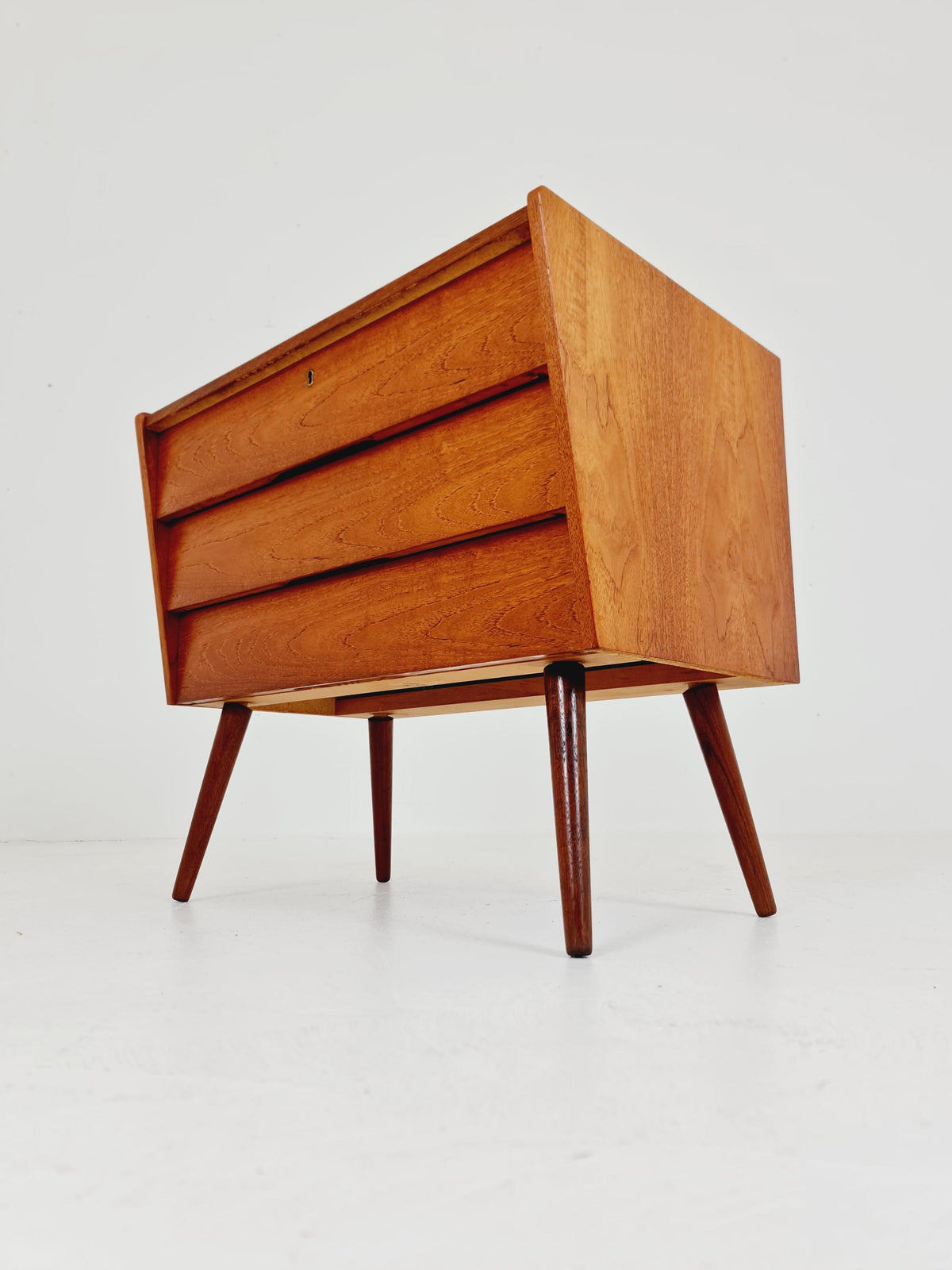 Rare Midcentury German Teak chest of drawers / 3 drawers cabinet by Boehme , 1960s