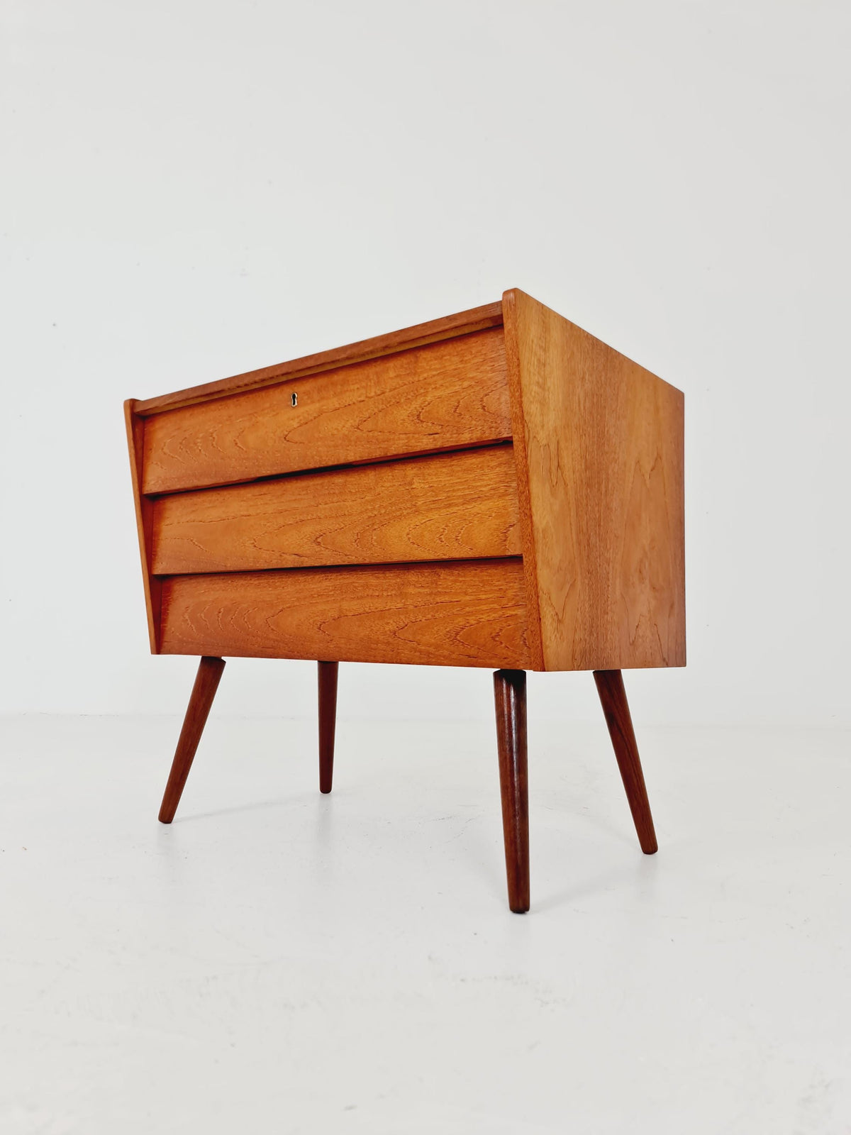 Rare Midcentury German Teak chest of drawers / 3 drawers cabinet by Boehme , 1960s