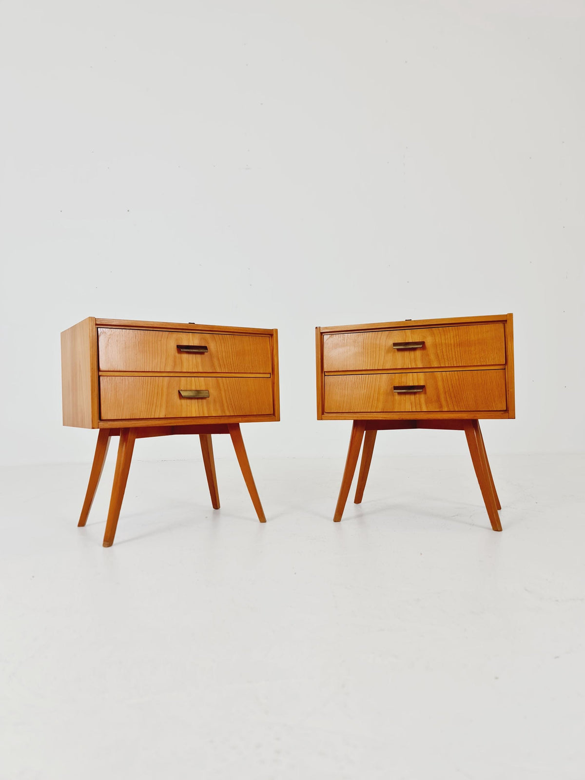 German Mid century nightstands/ bedside tables BY WK Möbel , 1960s Set of 2