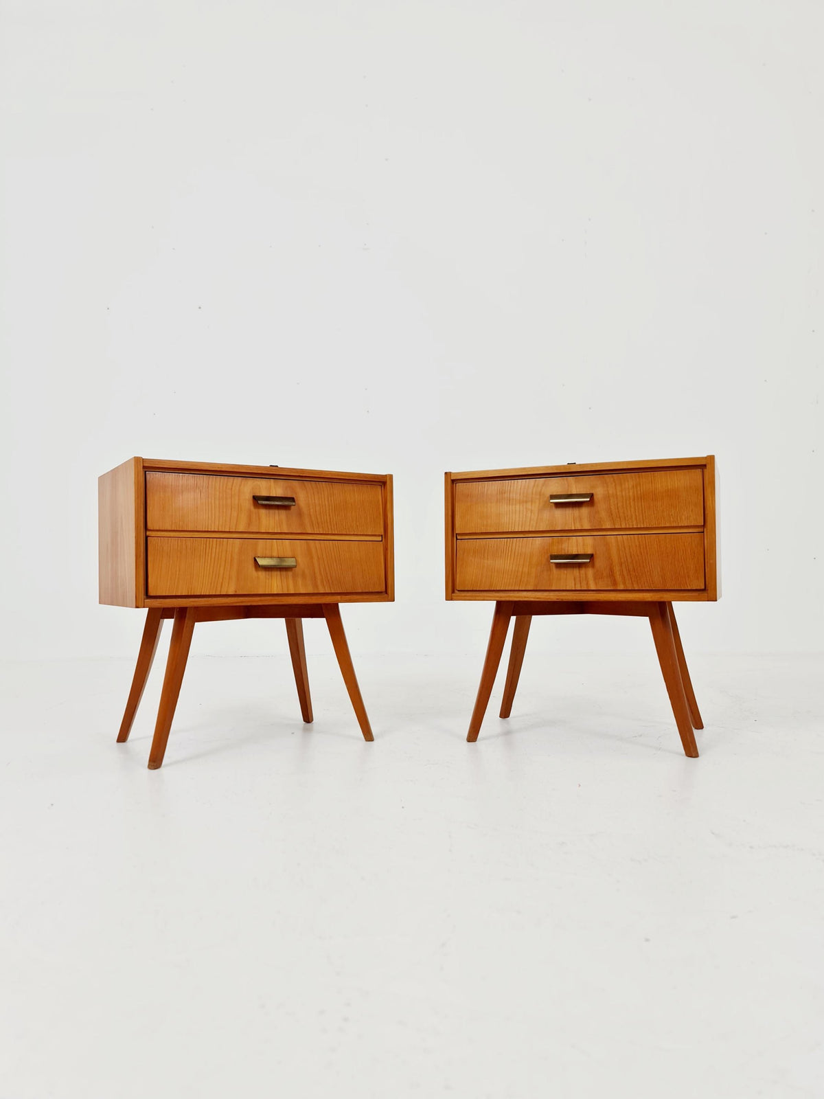 German Mid century nightstands/ bedside tables BY WK Möbel , 1960s Set of 2