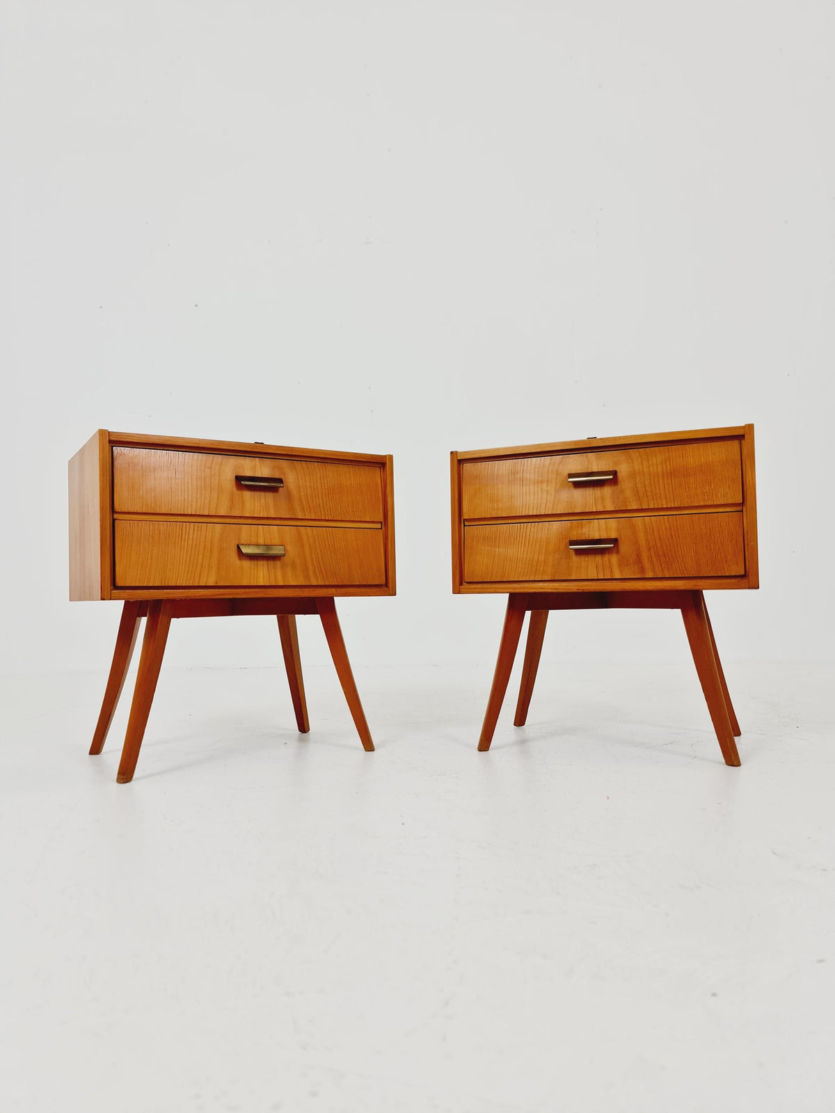 German Mid century nightstands/ bedside tables BY WK Möbel , 1960s Set of 2