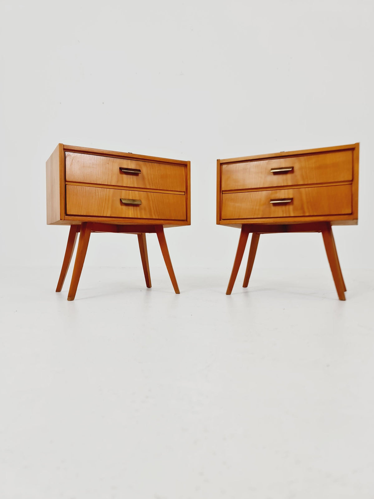German Mid century nightstands/ bedside tables BY WK Möbel , 1960s Set of 2