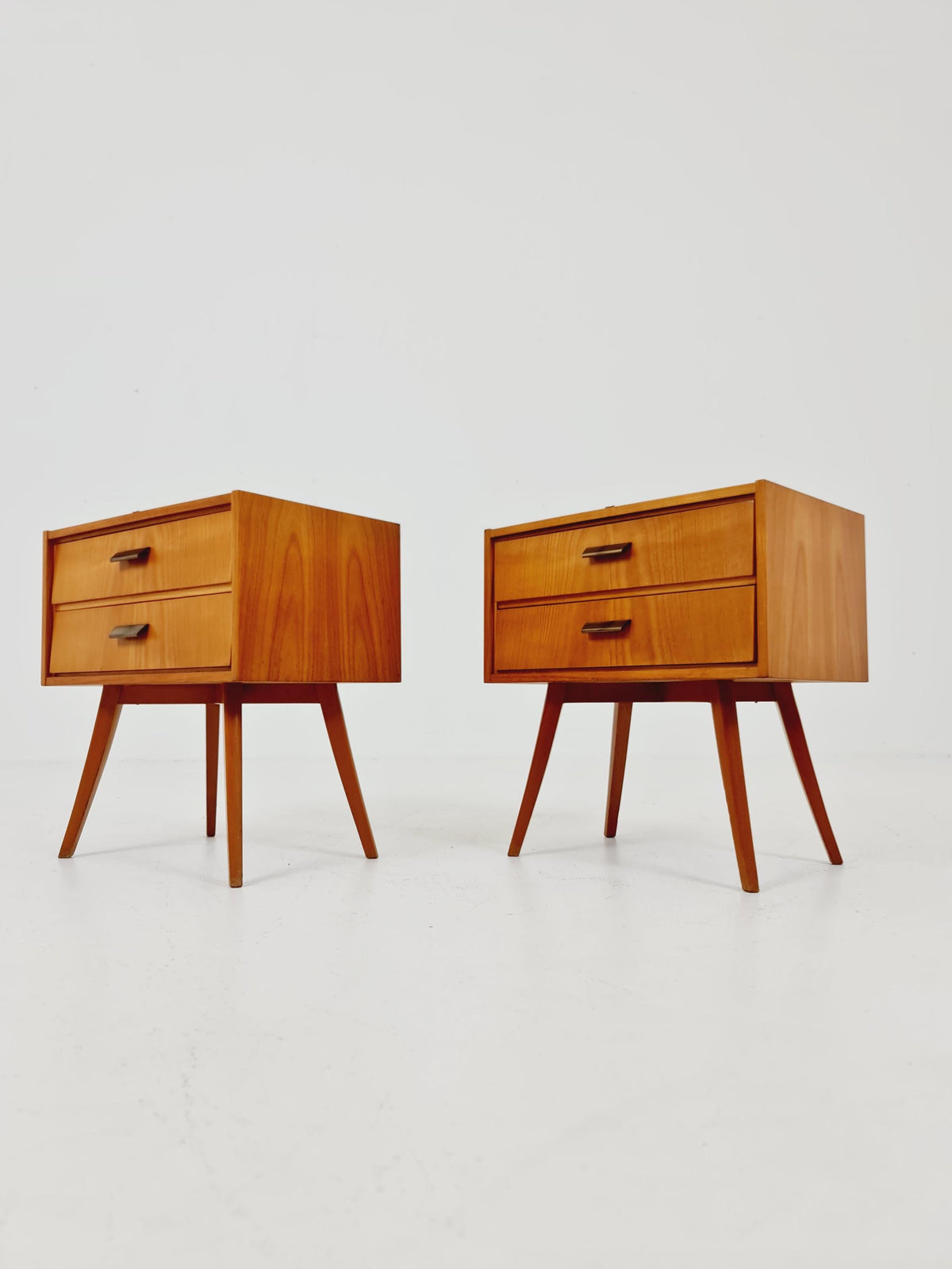 German Mid century nightstands/ bedside tables BY WK Möbel , 1960s Set of 2