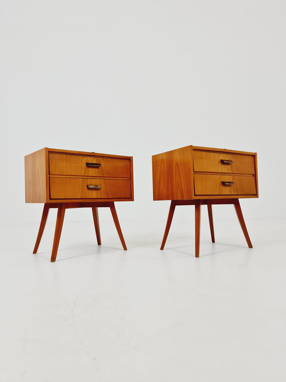 German Mid century nightstands/ bedside tables BY WK Möbel , 1960s Set of 2