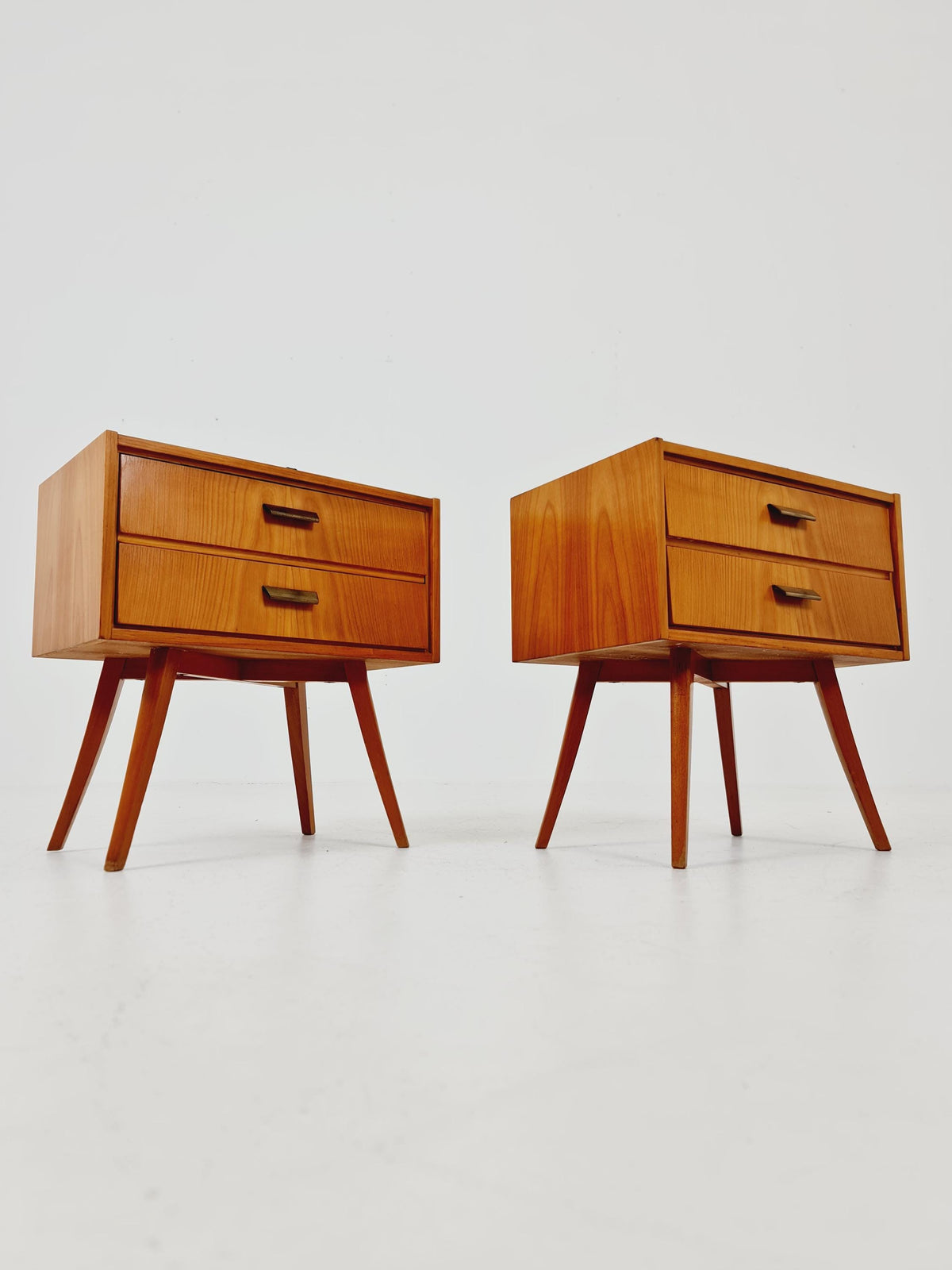 German Mid century nightstands/ bedside tables BY WK Möbel , 1960s Set of 2