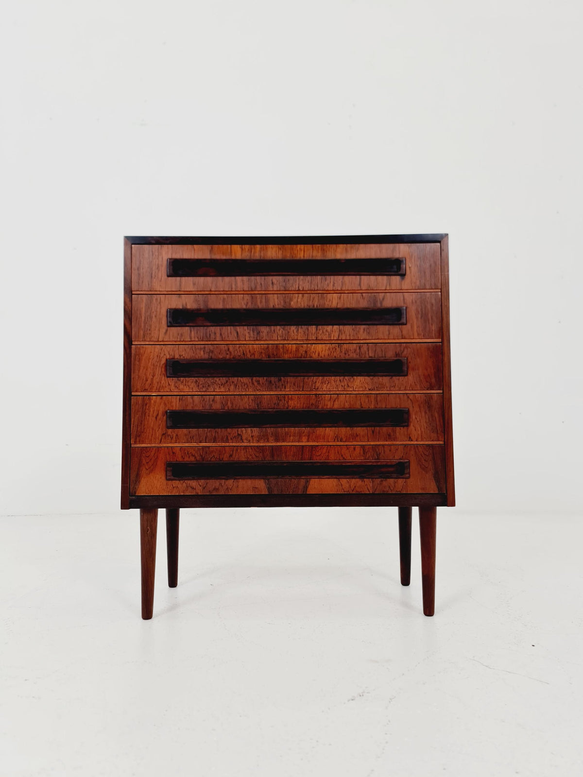 Midcentury danish drawer dresser /5 drawers by EDV. Valentinsen Möbelfabrik 1960s