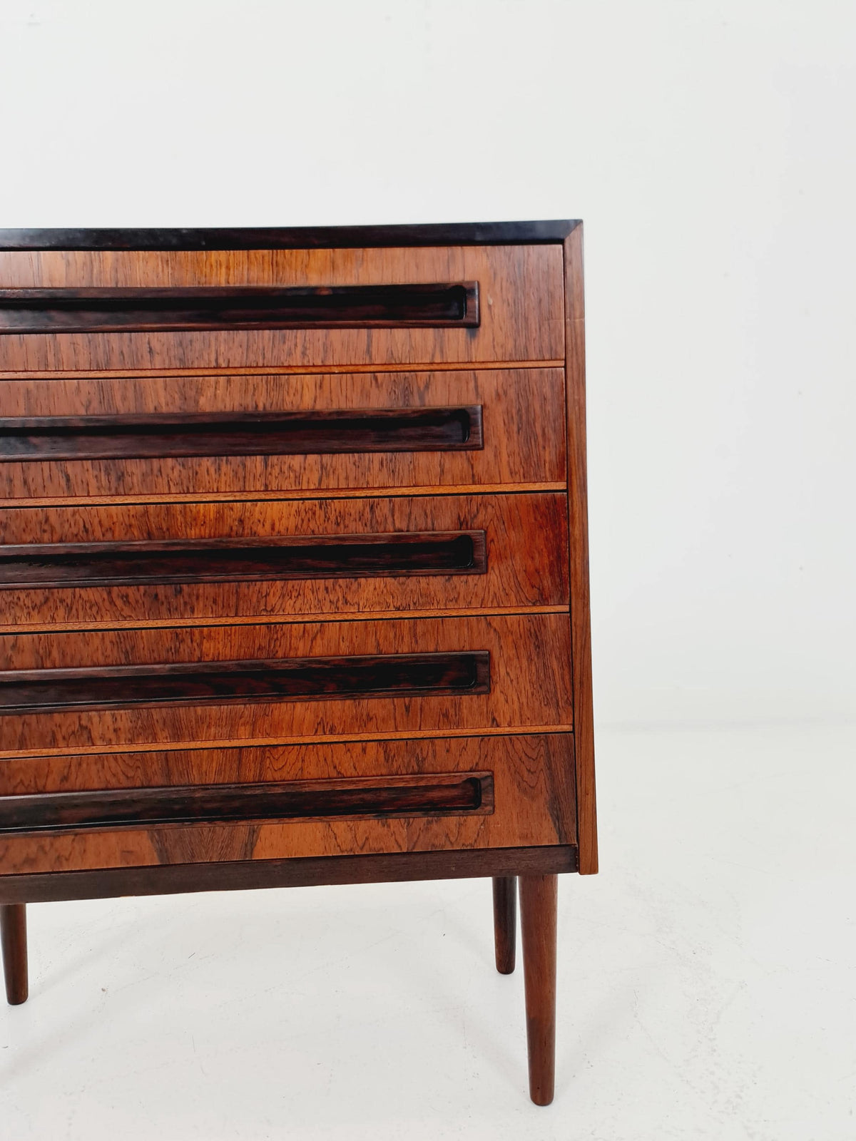 Midcentury danish drawer dresser /5 drawers by EDV. Valentinsen Möbelfabrik 1960s