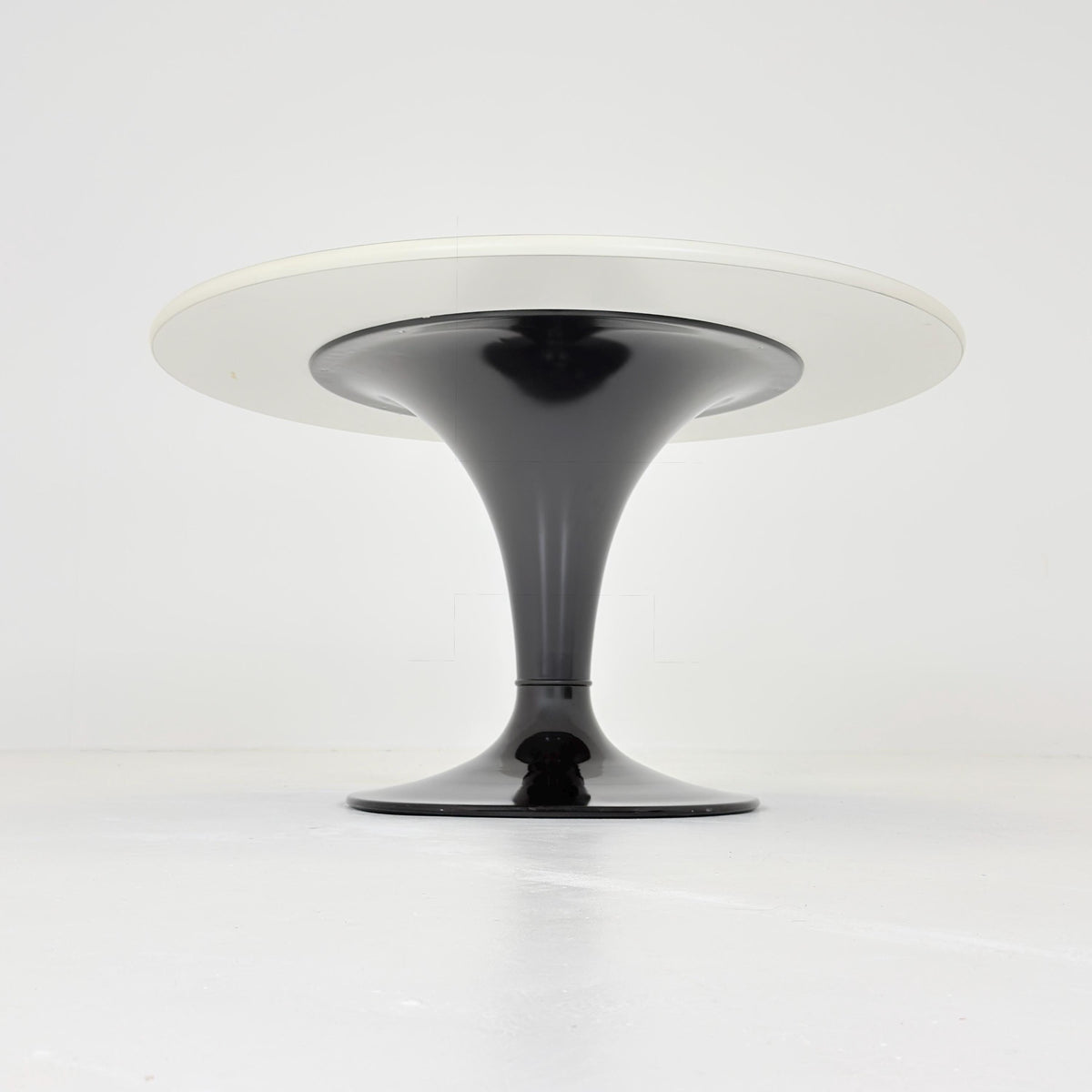 Rare Orbit Dining Set by Farner & Grunder for Herman Miller, 6 Fiberglass Chairs and Round Tulip Table 1970s Germany