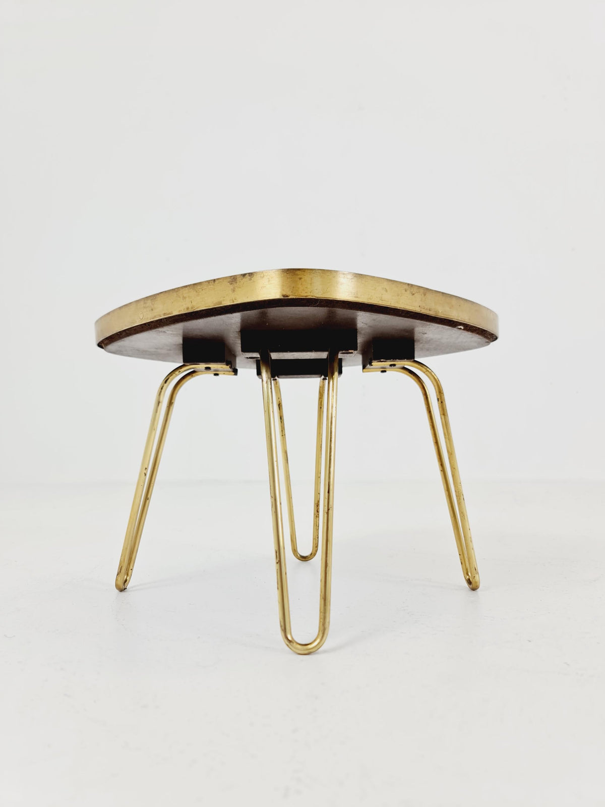 Unique mosaic & solid brass Sidetable by Opal west Germany, 1950s