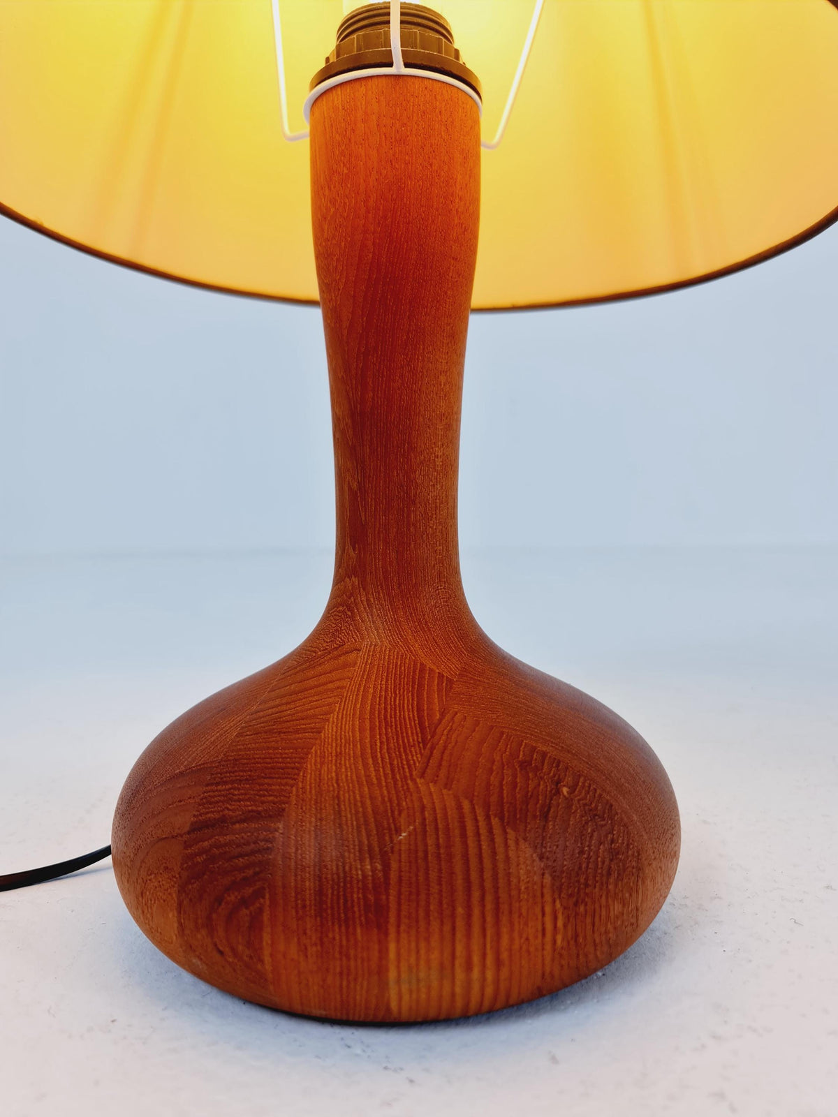 Mid century solid teak table lamp by Domus,1960s