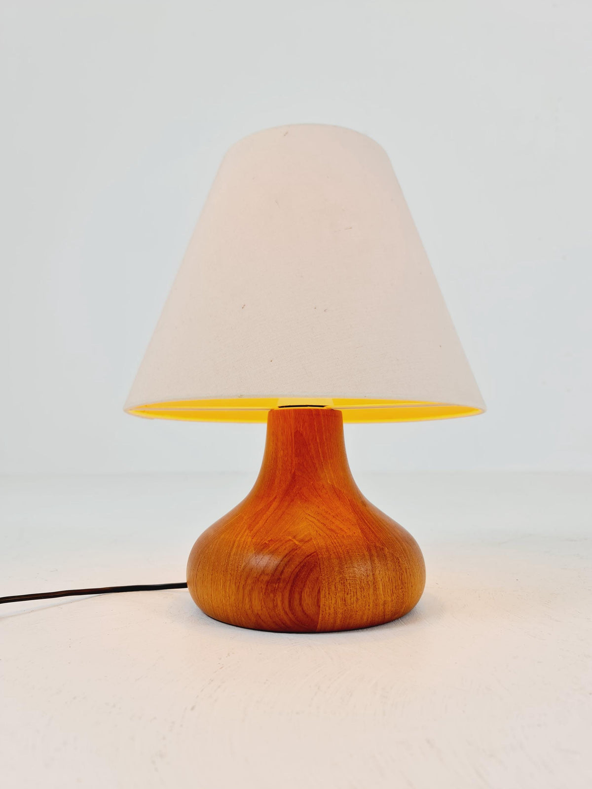 Mid century solid teak table lamp by Domus,1960s