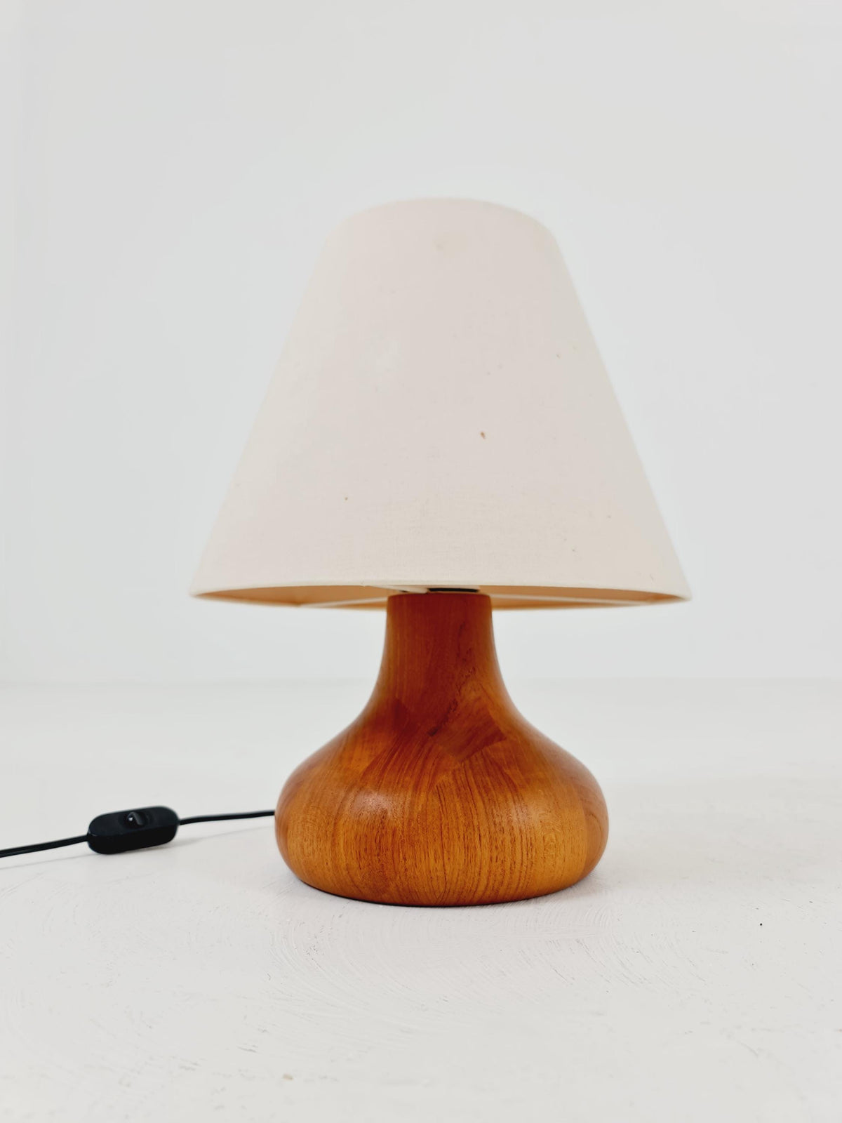 Mid century solid teak table lamp by Domus,1960s