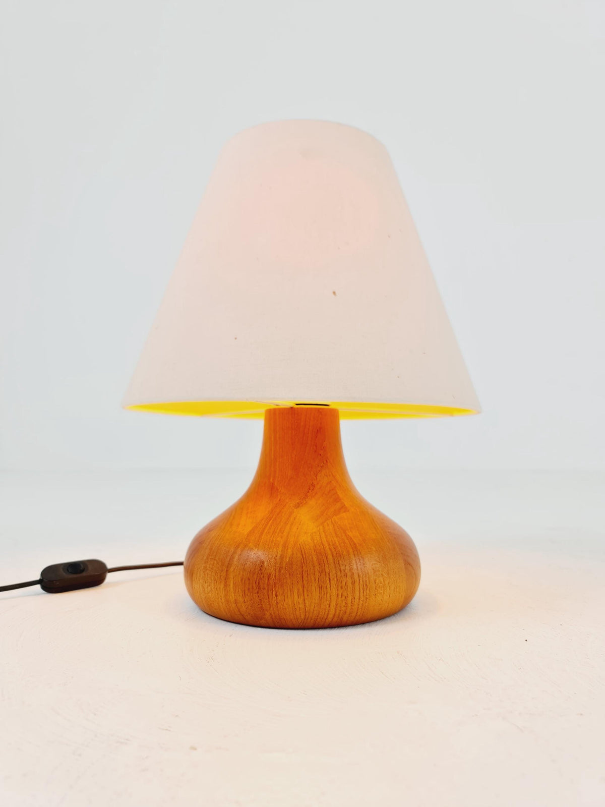 Mid century solid teak table lamp by Domus,1960s