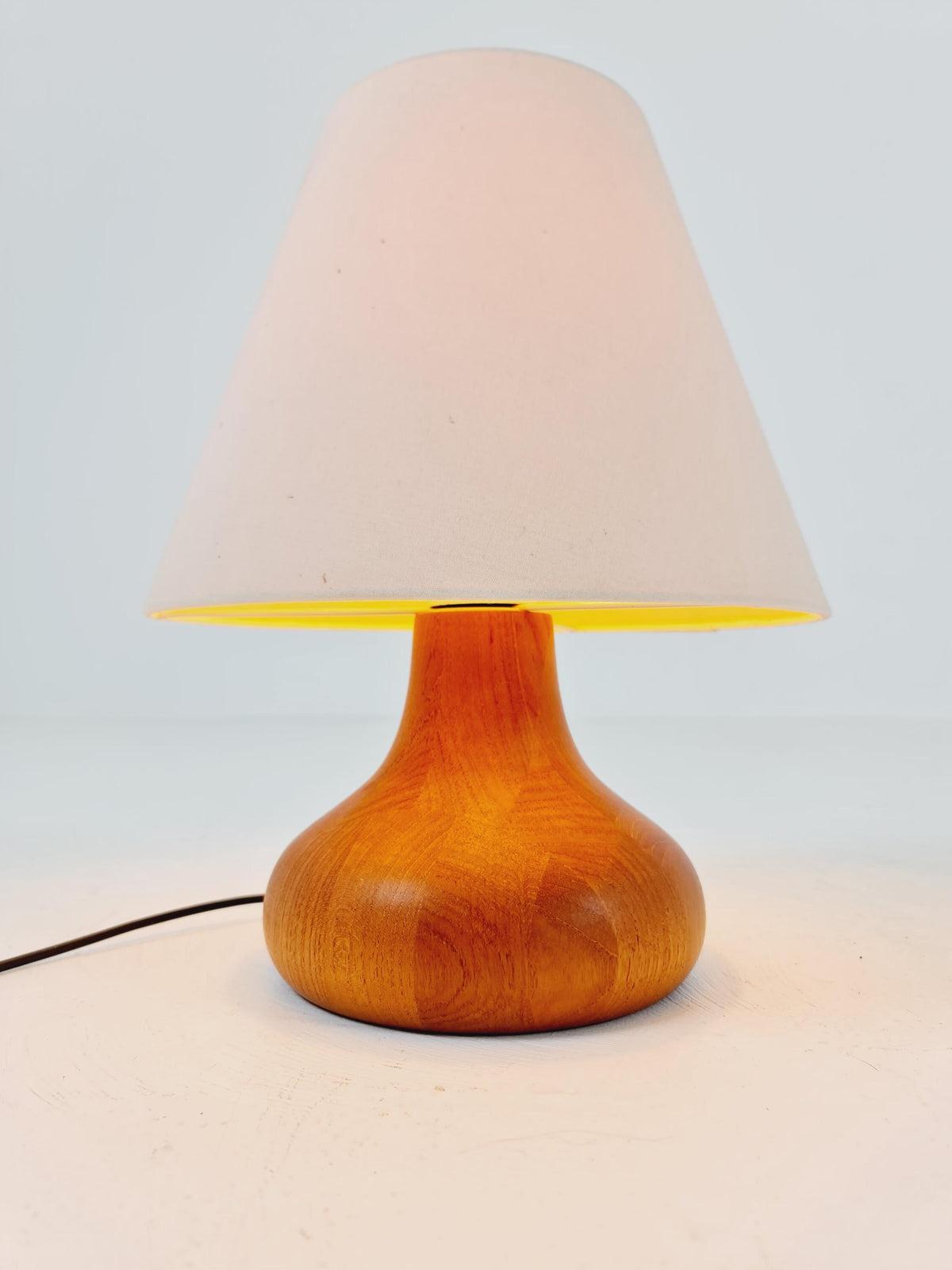 Mid century solid teak table lamp by Domus,1960s