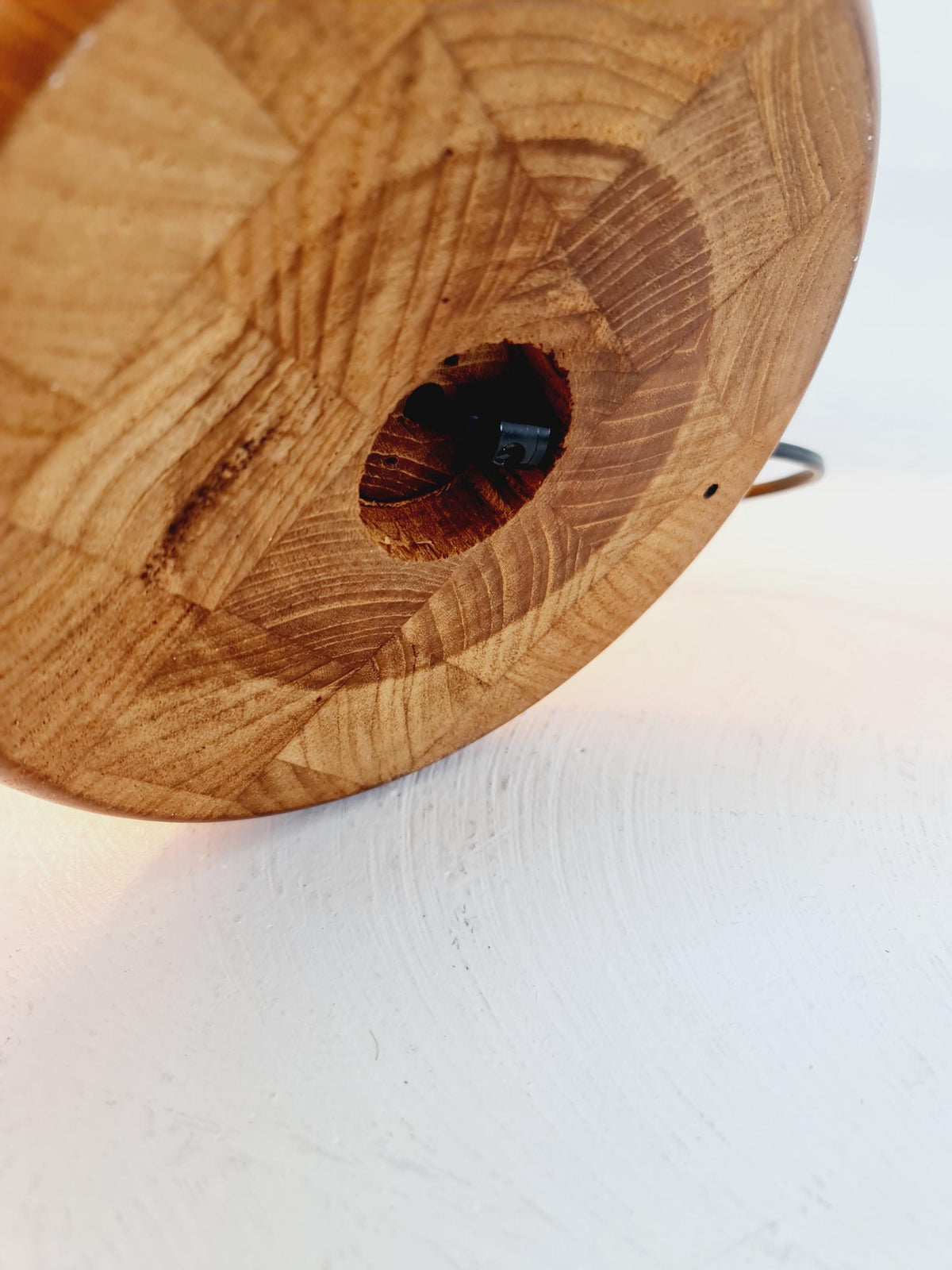 Mid century solid teak table lamp by Domus,1960s