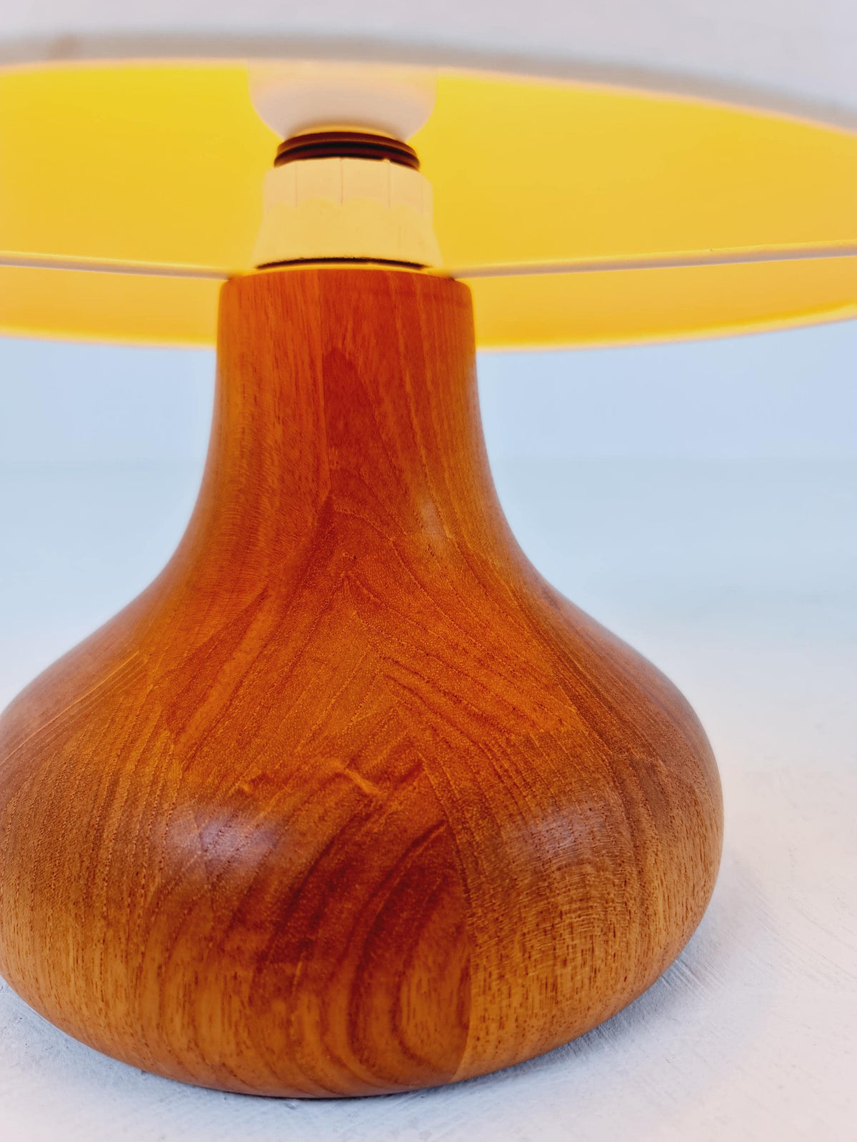 Mid century solid teak table lamp by Domus,1960s
