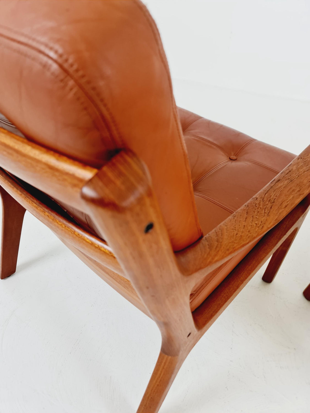 Mid-century Rare Danish teak lounge chair/ Easy chair by Ole Wanscher for France &Son , 1960s Set of 2