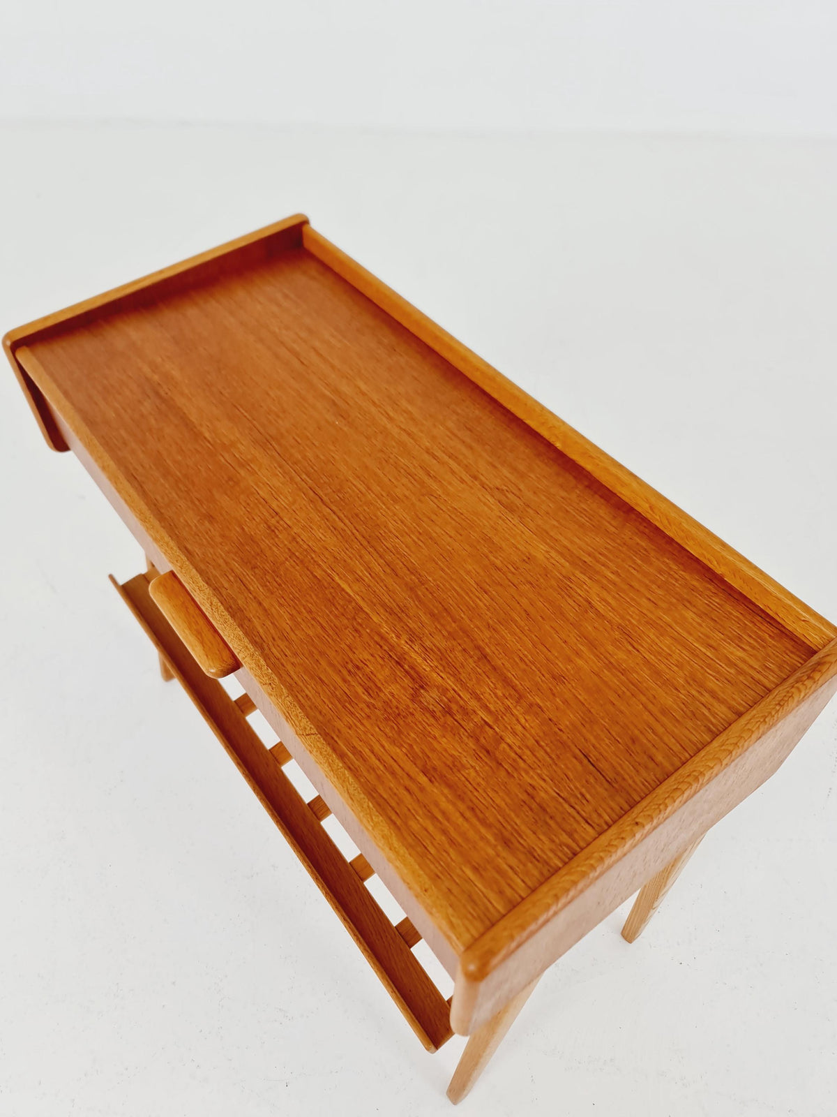 Rare big Midcentury Danish teak Vintage Side table/ Bedside table by Olholm Möbelfabrik, Denmark, 1960s,