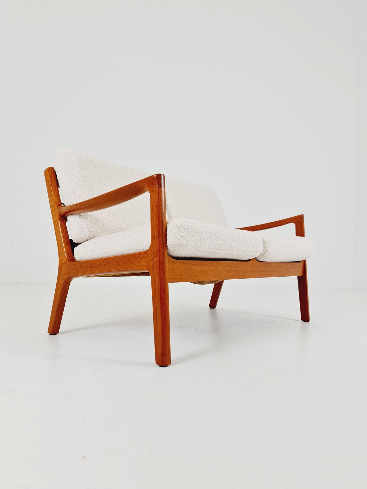 Mid-century Rare Danish teak lounge sofa /Senator Sofa 2 Seater by Ole Wanscher for Peter Jeppesen 1960s
