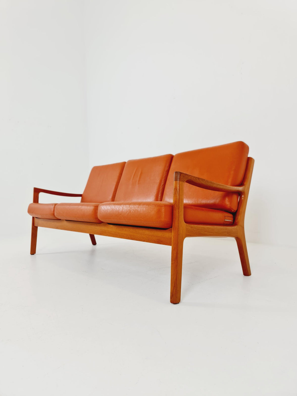 Mid-century Rare Danish teak lounge sofa /Senator Sofa 3 Seater by Ole Wanscher for Peter Jeppesen 1960s